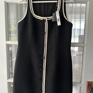 Elie Tahari Black Mini Dress with White Accents
